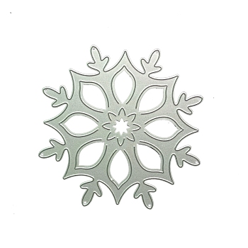 Christmas Carbon Steel Cutting Dies Stencils, for DIY Scrapbooking/Photo Album, Decorative Embossing DIY Paper Card, Snowflake, Matte Platinum Color, 13x13x0.08cm