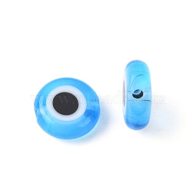 Chapelets de perles rondes de chalumeau manuelles de mauvais œil(X-LAMP-L058-8mm-09)-4