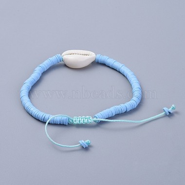 Handmade Polymer Clay Heishi Beads Braided Bracelets(BJEW-JB04318-04)-4