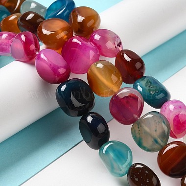 agate perles brins(G-H295-D01-07)-2