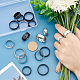 18Pcs 18 Style 201 Stainless Steel Plain Band Ring for Women(RJEW-UN0002-49)-2