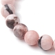 8.5 bracelets extensibles ronds en perles de jaspe zèbre rose naturel de mm(BJEW-JB10466-02)-4