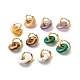 Handmade Natural & Synthetic Gemstone Dangle Hoop Earrings(EJEW-JE04577)-1