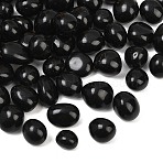 Natural Obsidian Beads, Tumbled Stone, Nuggets, No Hole/Undrilled, Vase Filler Gems, 15~23x18~28x6~21mm(GG-CBAD0F6-A21-01)