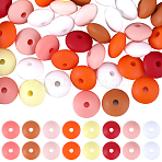 96Pcs 12 Colors Food Grade Eco-Friendly Silicone Abacus Beads, Mixed Color, 11.5~12x6~7mm, Hole: 2~3mm, 12pcs/color(SIL-SC0001-87B)