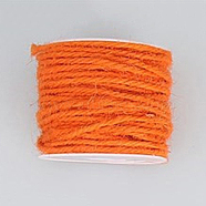 Jute Cord, Jute String, Jute Twine, for Jewelry Making, Orange Red, 2mm, about 54.68 yards(50m)/roll(OCOR-WH0002-A-05)