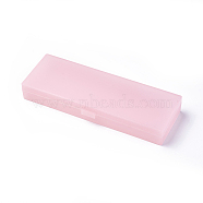 Plastic Pencil Case Pen Box, Pink, 18.3x6.55x2.4cm(AJEW-WH0096-83C)