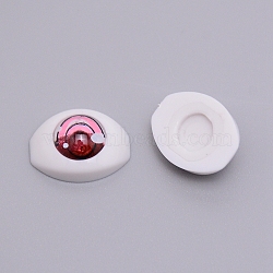 Plastic Doll Craft Eyeballs, Scary Hollow Eyeballs for Halloween Party Decor, Oval, Magenta, 12x16.5x7mm(DIY-WH0210-74B)