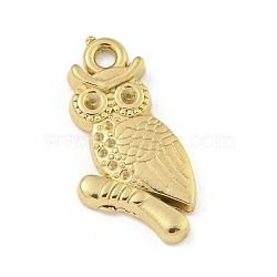 Ion Plating(IP) 304 Stainless Steel Pendant Rhinestone Settings, Owl, Real 18K Gold Plated, Fit For 0.7mm and 1.4 Rhinestone, 21.5x10.5x2.5mm, Hole: 2mm(STAS-I307-528G)