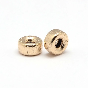 Yellow Gold Filled Bead Spacers, 1/20 14K Gold Filled, Cadmium Free & Nickel Free & Lead Free, Rondelle, 3x1mm, Hole: 0.5mm