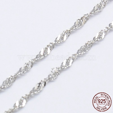Rhodium Plated 925 Sterling Silver Necklaces(STER-E007-2A)-2