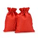 Polyester Imitation Burlap Packing Pouches Drawstring Bags(ABAG-R004-18x13cm-01)-1