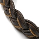 Bracelet à cordon en simili cuir tressé réglable de style 6pcs 6 serti de cordon ciré pour hommes(BJEW-F458-10)-4