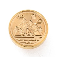 DIY Wood Wax Seal Stamp, Scrapbook Brass Stamps, Mountain Pattern, 25mm(AJEW-WH0130-077)