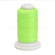 Waxed Polyester Cord, Flat, Green Yellow, 1mm, about 76.55 yards(70m)/roll(YC-E011-A-38)