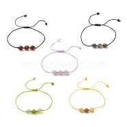 Natural Gemstone Beaded Bracelets Set, Adjustable Bracelet for Women, Inner Diameter: 3/8~3-1/2 inch(1~9cm)(BJEW-JB08245)