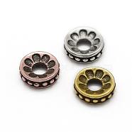 Brass Spacer Beads, Cadmium Free & Nickel Free & Lead Free, Flat Round, Mixed Color, 7x2mm, Hole: 2.5mm(ZIRC-G100-6mm-62-NR)