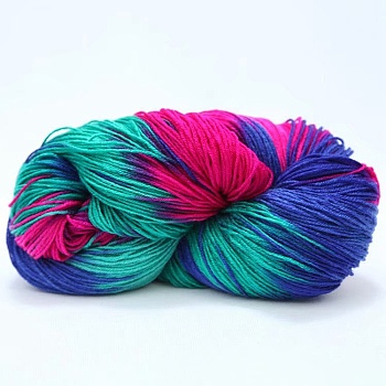 Acrylic Fiber Yarn, Gradient Color Yarn, Colorful, 2~3mm, about 50g/roll
