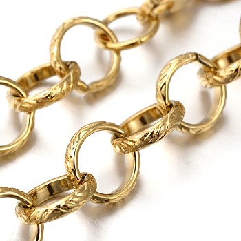 304 Stainless Steel Rolo Chains Necklaces, with Lobster Claw Clasps, Unwelded, Golden, 23.6 inch(59.9cm)
