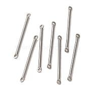 304 Stainless Steel Links, Bar Connector Charms, Stainless Steel Color, 30x2.5x1.5mm, Hole: 1.4mm(STAS-Q323-05D-P)
