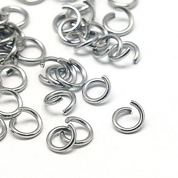 Tarnish Resistant 304 Stainless Steel Jump Rings, Metal Connectors for DIY Craft Jewelry and Keychain, 18 Gauge, 8x1mm, Inner Diameter: 6mm