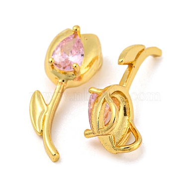 Real 18K Gold Plated Rack Plating Brass Micro Pave Cubic Zirconia Pendants(KK-R153-13A-G)-2