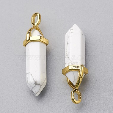 Natural Howlite Double Terminated Pointed Pendants(G-G902-B21)-3
