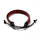 PU Imitation Leather Braided Cord Bracelets for Women(BJEW-M290-01F)-2