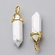 Natural Howlite Double Terminated Pointed Pendants(G-G902-B21)-3