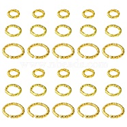 90Pcs 3 Styles Iron Open Jump Rings, Nickel Free, Twist Ring, Golden, 6~10x1.2mm, Inner Diameter: 3.5~7.5mm, 30pcs/style(IFIN-YW0003-45)