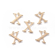304 Stainless Steel Charms, Greek Alphabet, Golden, Letter.C, 14x12x1mm, Hole: 1.2mm(STAS-L263-22G)
