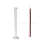 DIY Plastic Taper Candle Molds, Candle Making Molds, for Resin Casting Epoxy Mold, Clear, 5.1x26.8cm, Hole: 2.5mm, Inner Diameter: 2.2cm(CAND-PW0001-033A)