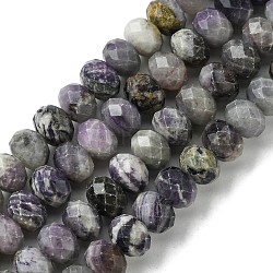Natural Sugilite Beads Strands, Faceted, Rondelle, 9.5~10x7~7.5mm, Hole: 0.9mm, about 55pcs/strand, 15.94''(40.5cm)(G-A092-G05-05)