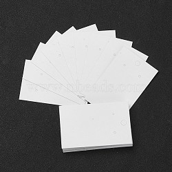 Paper Earring Display Card, Used for Pendants and Earrings, White, 80x50mm(X-JPC043Y-01)