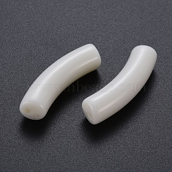Opaque Acrylic Beads, Curved Tube, Old Lace, 32x9.5x8mm, Hole: 1.8mm(X-MACR-S372-002B-S019)