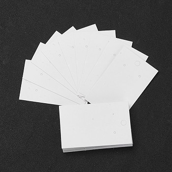 Paper Earring Display Card, Used for Pendants and Earrings, White, 80x50mm