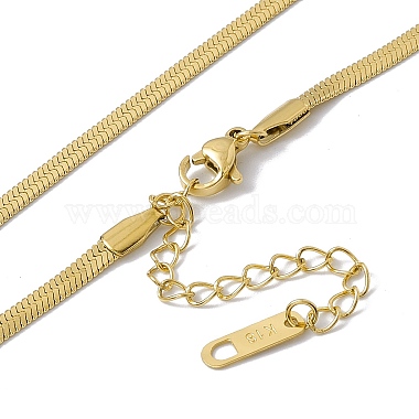 Red Acrylic Heart & Crystal Rhinestone Pendant Necklace with Herringbone Chains(NJEW-F298-10G)-4