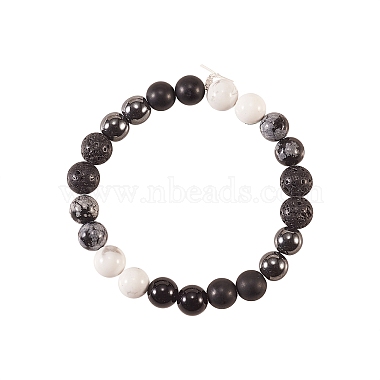 Ensembles de perles rondes en pierres précieuses naturelles et synthétiques de style 120pcs 6(G-CJ0001-46)-8