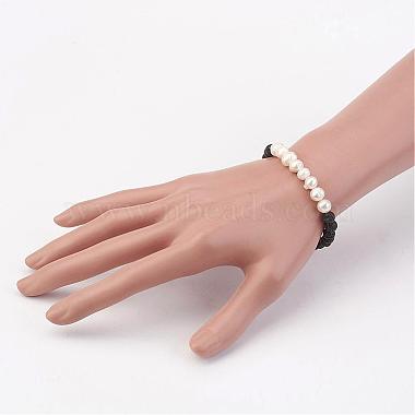 Bracelets de perles de pierre de lave naturelle(BJEW-JB02799)-4