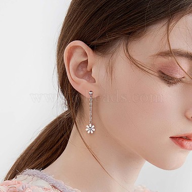 10Pcs 430 Stainless Steel Small Flower Pendants(JX236A)-5