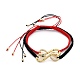 Couple Adjustable Nylon Thread Braided Bead Bracelets(BJEW-JB05449)-1
