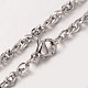 Boy's 304 Stainless Steel Long Double Link Chain Necklaces(STAS-L127-11P)-2