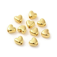 CCB Plastic Beads, Heart, Golden, 7x8x4.5mm, Hole: 1.5mm, about 3125pcs/500g(CCB-P014-01G)