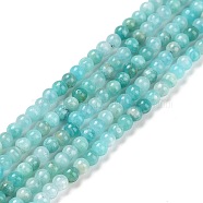 Natural Amazonite Beads Strands, Round, 3mm, Hole: 0.6mm, about 139pcs/strand, 15.55 inch(39.5cm)(G-C009-C05)