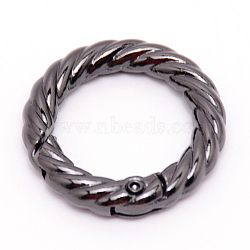 Zinc Alloy Spring Gate Rings, O Rings, Gunmetal, 29x5mm, Inner Diameter: 19mm(PALLOY-WH0081-51A-05)