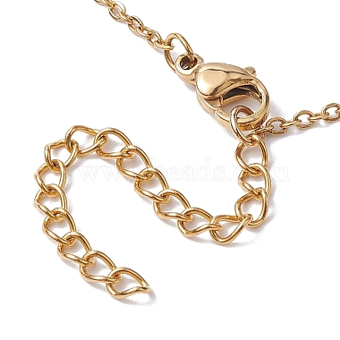 Ожерелья-лариаты в форме ронделя из натуральных и синтетических драгоценных камней(NJEW-JN04640)-5