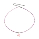 Alloy Enamel Heart Charm Necklace(NJEW-PH01493-03)-1