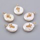 Natural Cultured Freshwater Pearl Pendants(X-PEAR-F008-19G)-1