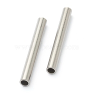 304 Stainless Steel Beads, Tube Beads, Stainless Steel Color, 40x4.5mm, Hole: 3mm(STAS-H160-04E-P)