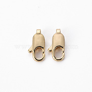Brass Lobster Claw Clasps, Nickel Free, Real 18K Gold Plated, 12x6x3mm, Hole: 1.8mm(KK-Q765-004-NF)